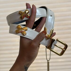 Capezio Cream and Gold Women's Belt